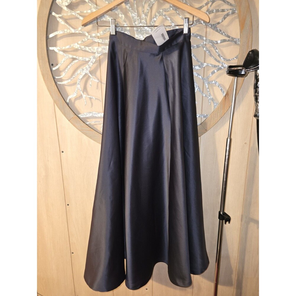 TADASHI 90s Vtg High Waisted Formal Satin Maxi Skirt Long Saks 5th Ave Certified